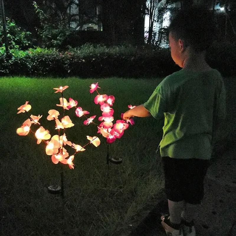 2 Pack Solar Orchid Flower Lights -40 Flowers by Outdoor Solar Outlet