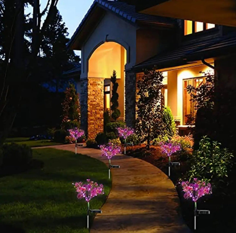 2 Pack Solar Powered Phalaenopsis Flowers Lights Design, Waterproof by Outdoor Solar Outlet