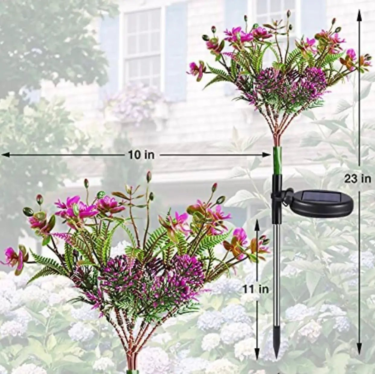 2 Pack Solar Powered Phalaenopsis Flowers Lights Design, Waterproof by Outdoor Solar Outlet