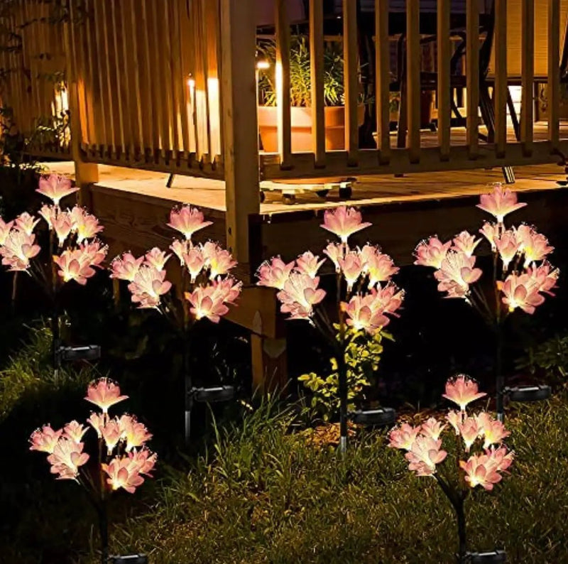 2 Pack Solar Steak Garden Lights Solar Powered Waterproof 2 Lighting Modes Twinkling and Steady Landscape by Outdoor Solar Outlet