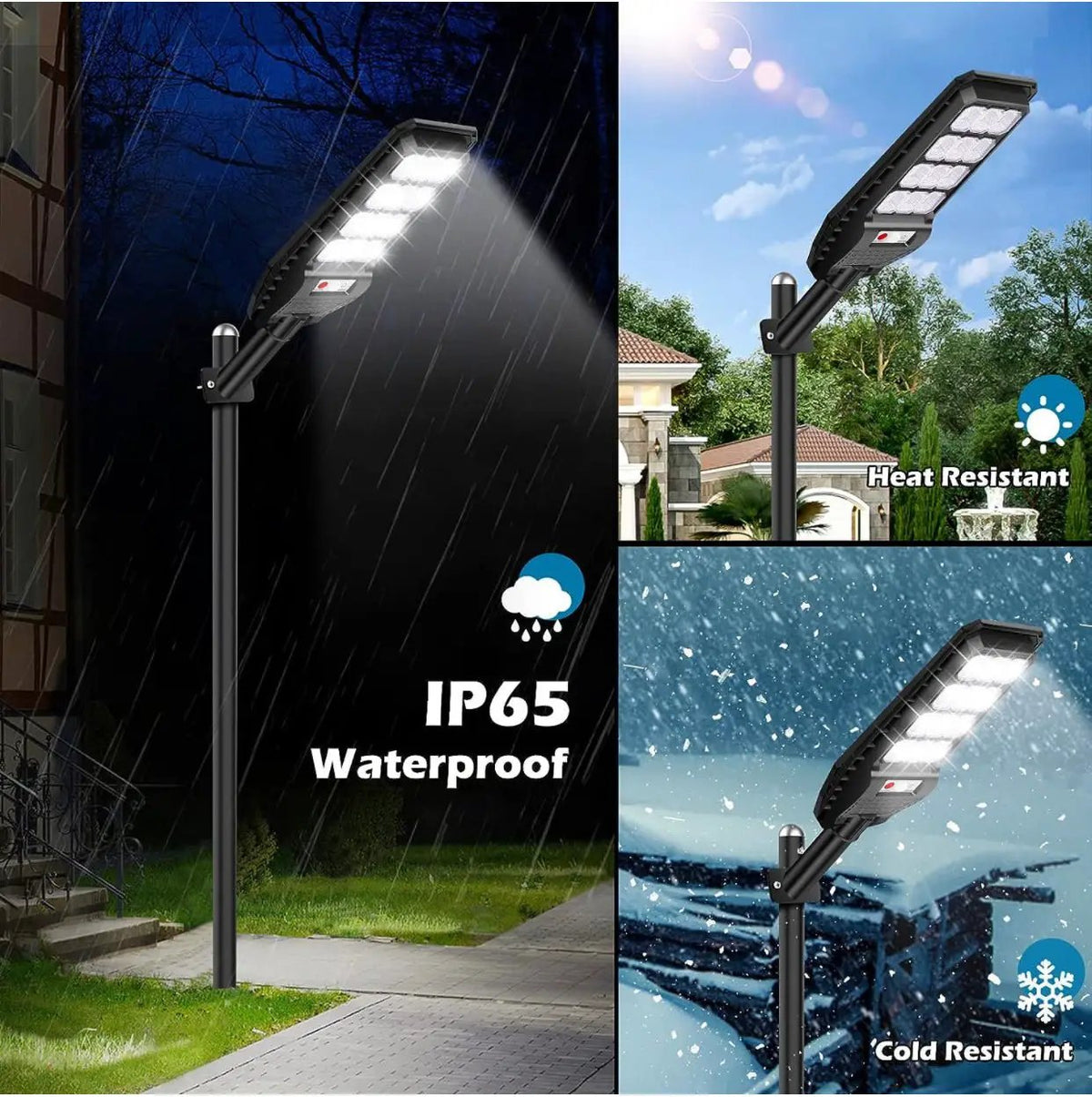 2-Pack Solar Street Lights Outdoor Waterproof,6000LM Dusk to Dawn,6500K Motion Sensor with Remote Control by Outdoor Solar Outlet