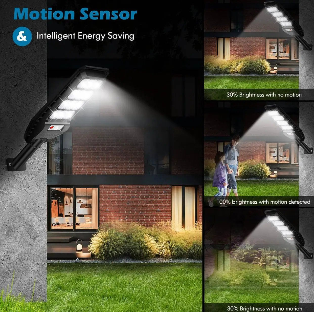 2-Pack Solar Street Lights Outdoor Waterproof,6000LM Dusk to Dawn,6500K Motion Sensor with Remote Control by Outdoor Solar Outlet