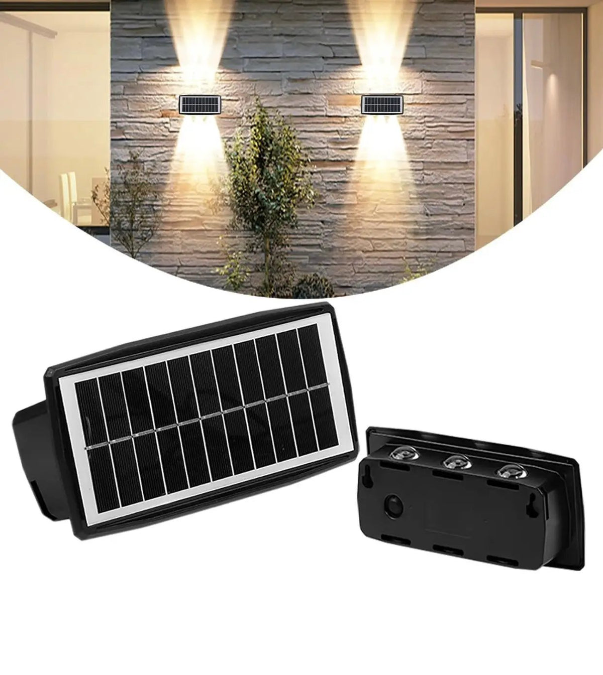 2 Pack Solar Wall Lights Outdoor Waterproof Led Up and Down Wall Lights,Solar Outdoor Lights Wall Sconce Exterior Lighting by Outdoor Solar Outlet
