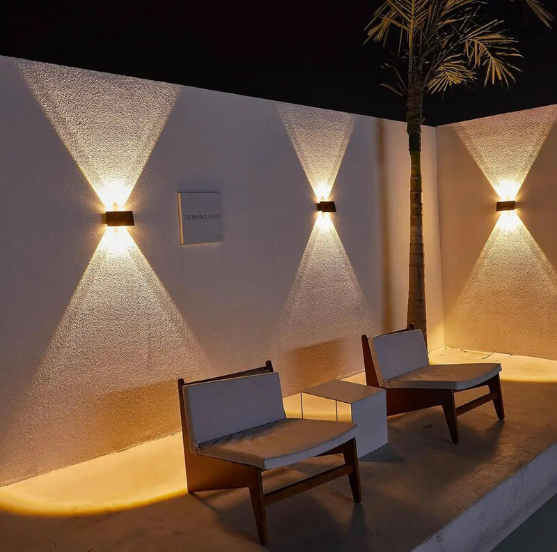 2 Pack Solar Wall Lights Outdoor Waterproof Led Up and Down Wall Lights,Solar Outdoor Lights Wall Sconce Exterior Lighting by Outdoor Solar Outlet