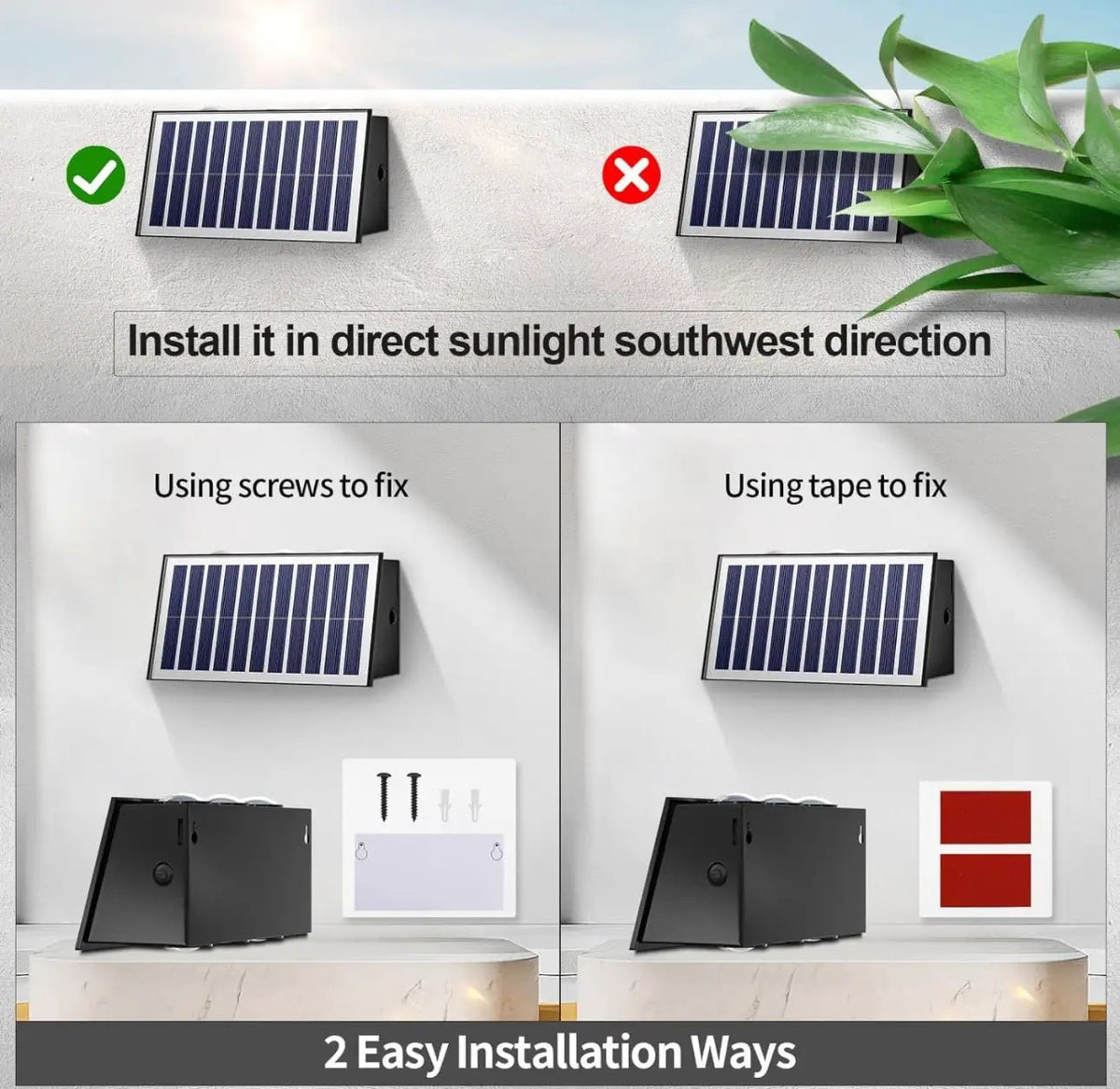 2 Pack Solar Wall Lights Outdoor Waterproof Led Up and Down Wall Lights,Solar Outdoor Lights Wall Sconce Exterior Lighting by Outdoor Solar Outlet