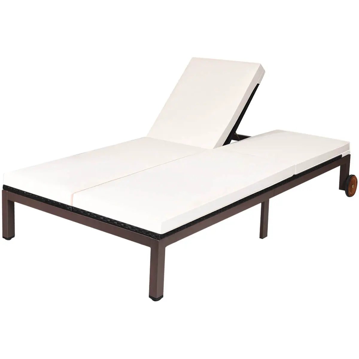 2-Person Patio Rattan Lounge Chair with Adjustable Backrest by DirectDeals