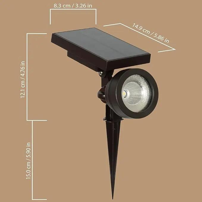 2-Piece LED Solar Spotlights - Oil-Rubbed Bronze 50 Lumen by Outdoor Solar Outlet