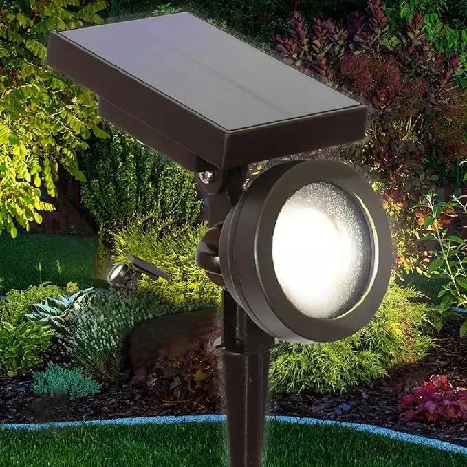 2-Piece LED Solar Spotlights - Oil-Rubbed Bronze 50 Lumen by Outdoor Solar Outlet