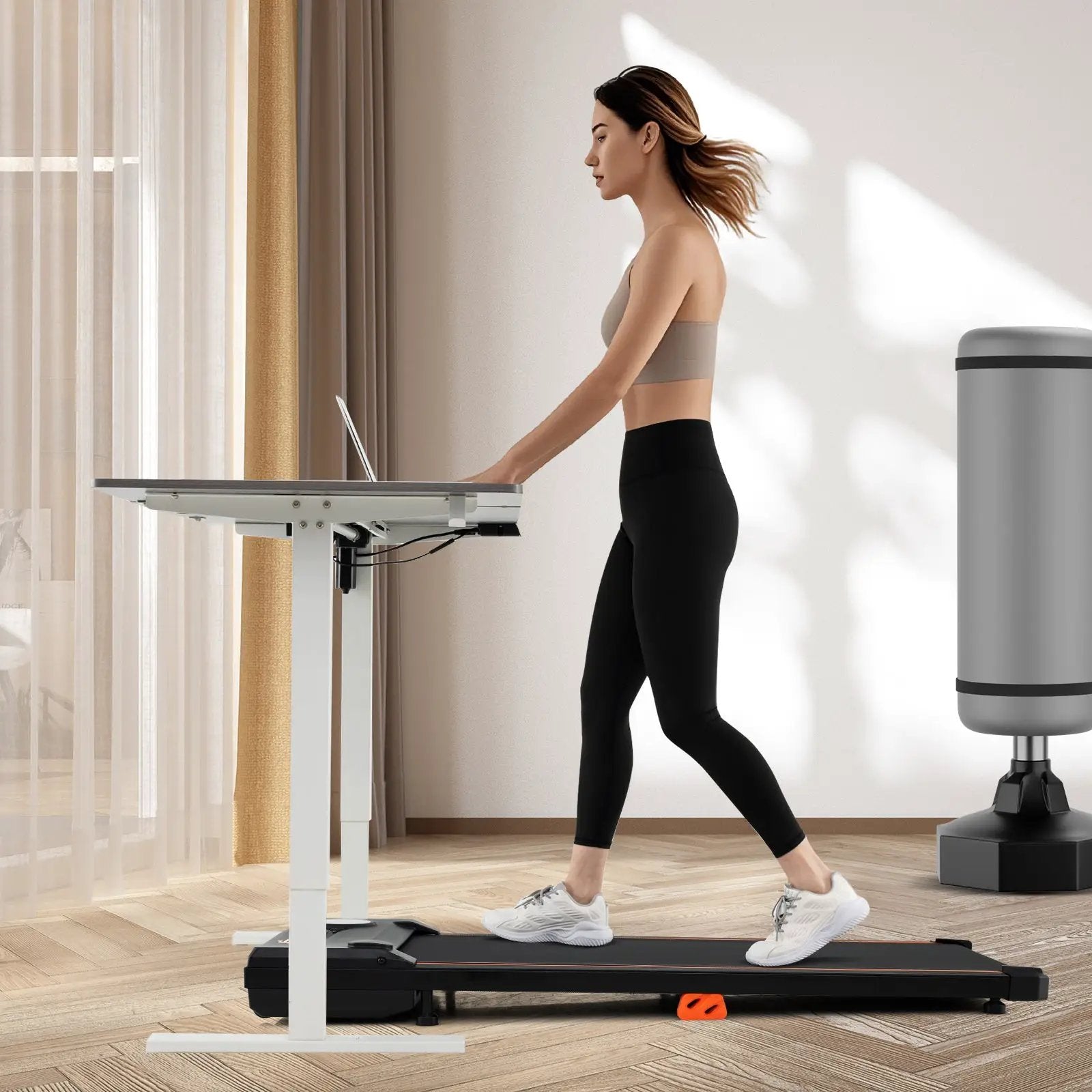 2.5HP Under Desk Treadmill with Remote Control for Home Office-Black by DirectDeals