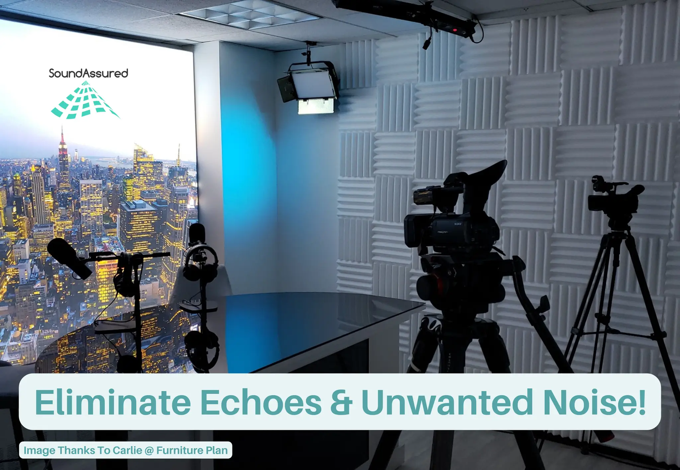 White Acoustic Foam Panels - 12x12x2.5" by SoundAssured