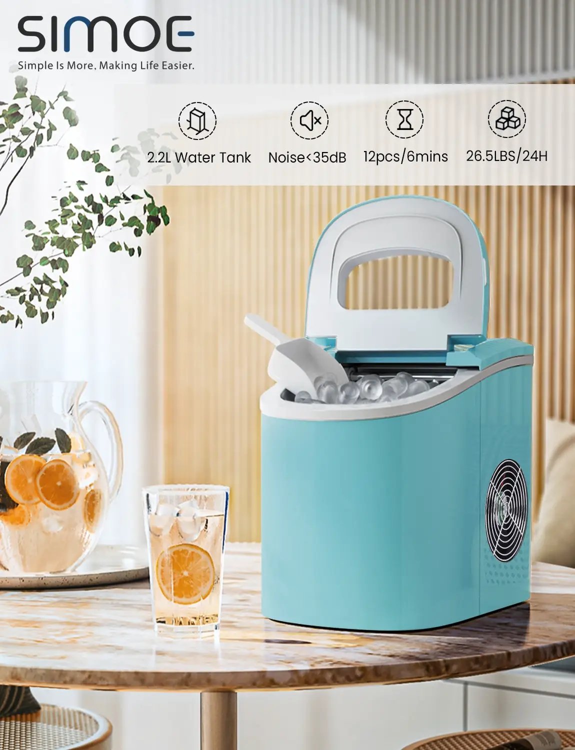 Mini Portable Compact Electric Ice Maker Machine by DirectDeals