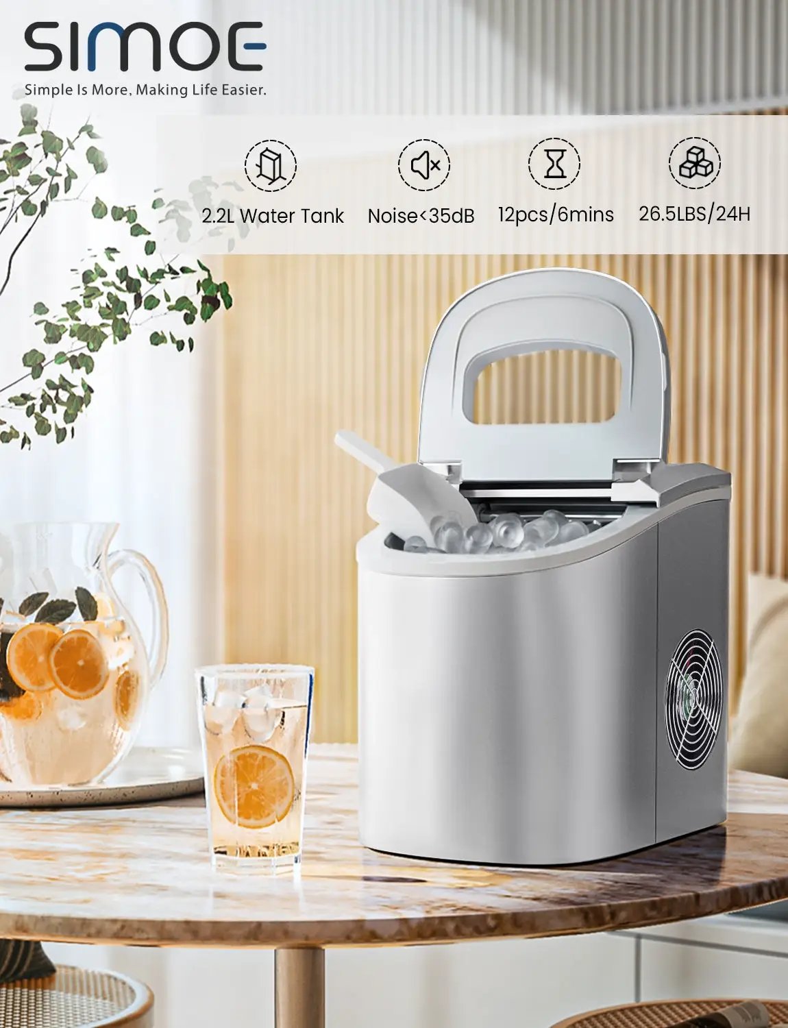 Mini Portable Compact Electric Ice Maker Machine by DirectDeals