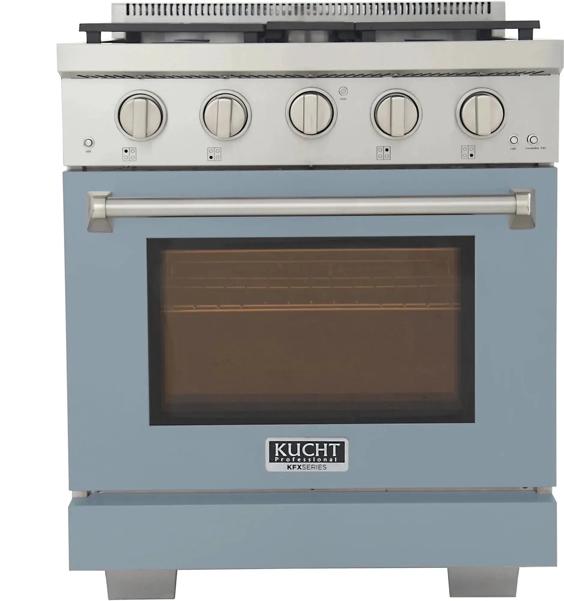 Kucht 30" Freestanding Professional Gas Range Liquid Propane KFX3000X/LP-LB by Farmhouse Kitchen and Bath