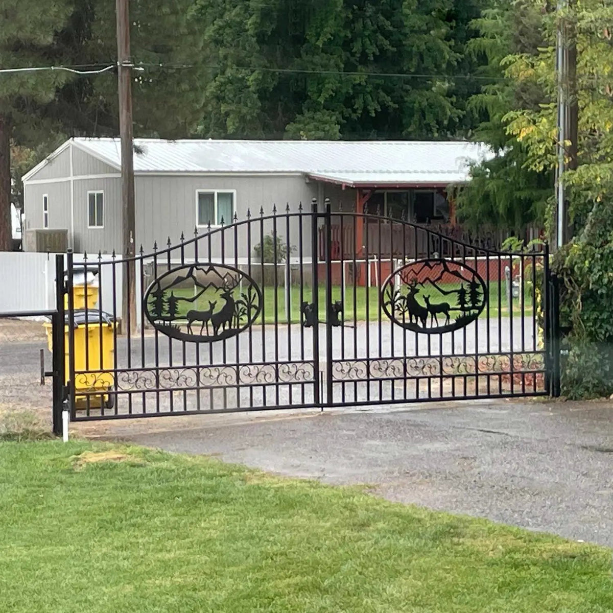 20x8 ft Steel Dual Swing Driveway Gate, photo 26 of 56