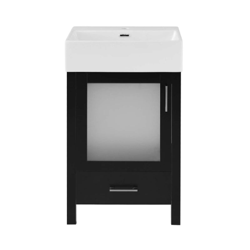 Nuvia 20-Inch Modern Bathroom Vanity With Ceramic Sink And Storage Cabinet (SAK83047) by SAKSBY WHOLESALE