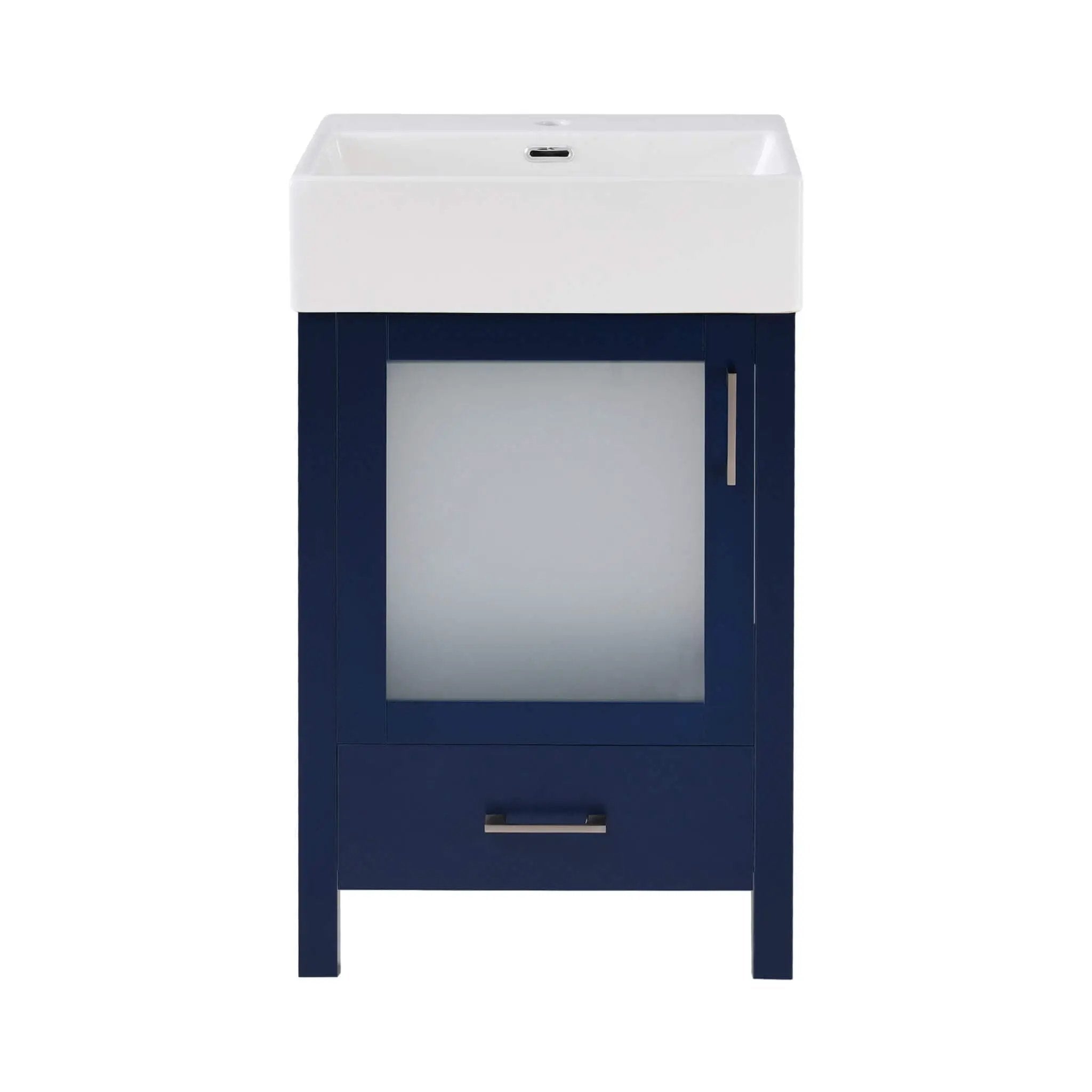 Nuvia 20-Inch Modern Bathroom Vanity With Ceramic Sink And Storage Cabinet (SAK83047) by SAKSBY WHOLESALE