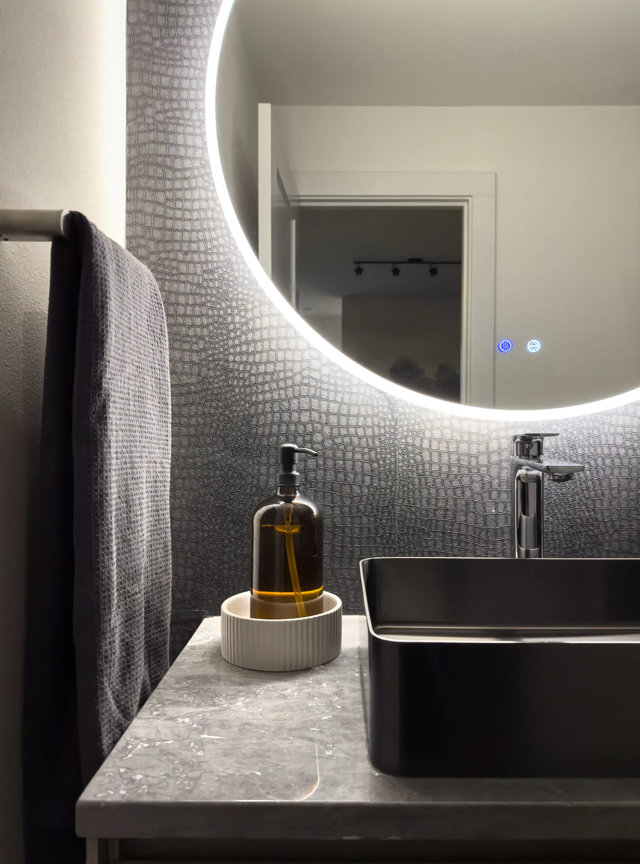 Zeek 36" Round Backlit LED Lighted Bathroom Wall Mirror Circular Acrylic Edge MARD36 by ZEEK