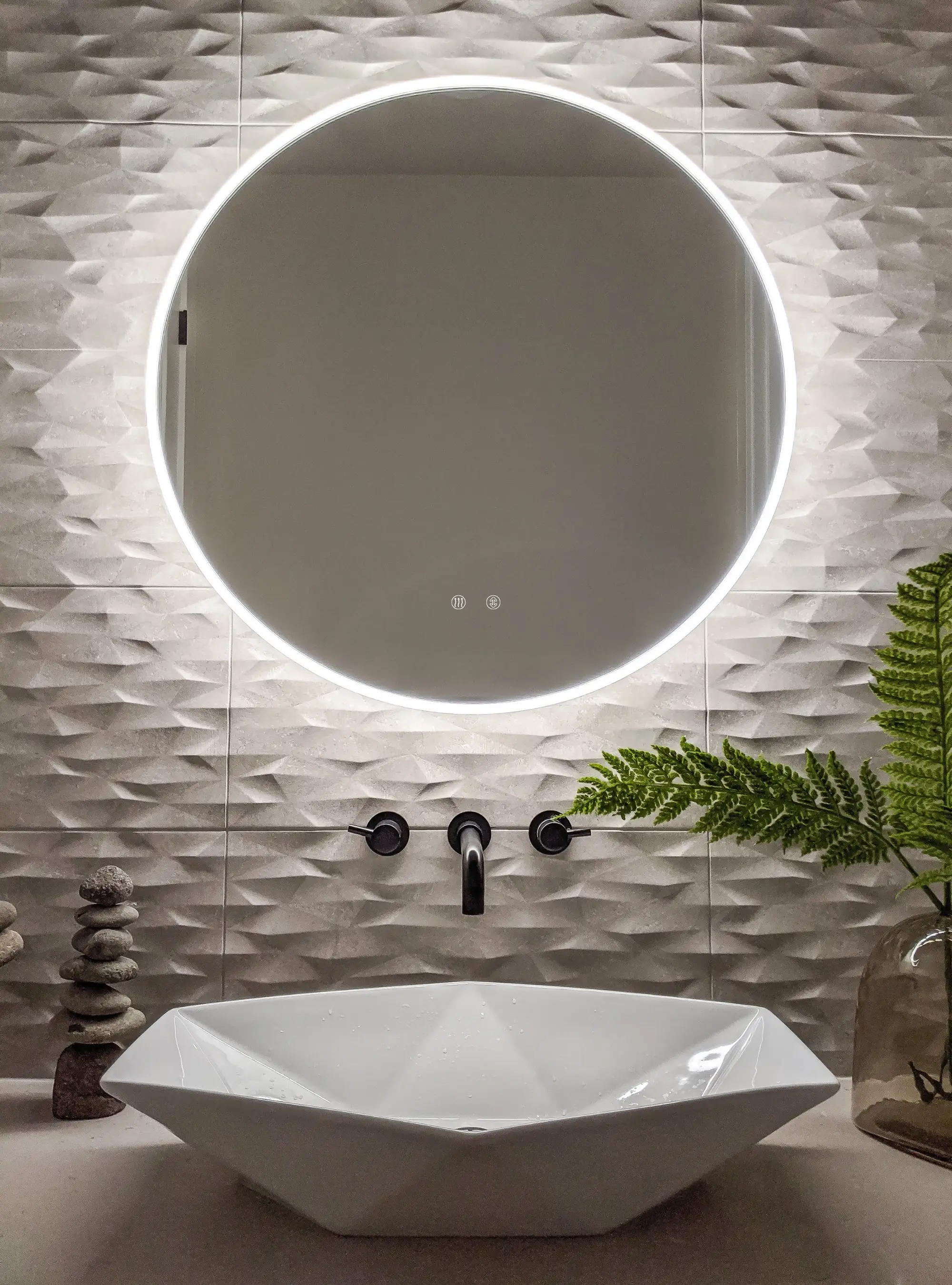 Zeek 30" BackLit LED Round Bathroom Wall Mirror MARD30 by ZEEK