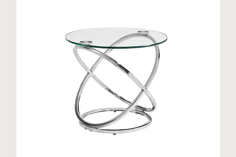 Chrome Cocktail Table Set with Modern Stainless Steel Construction, photo 2 of 6