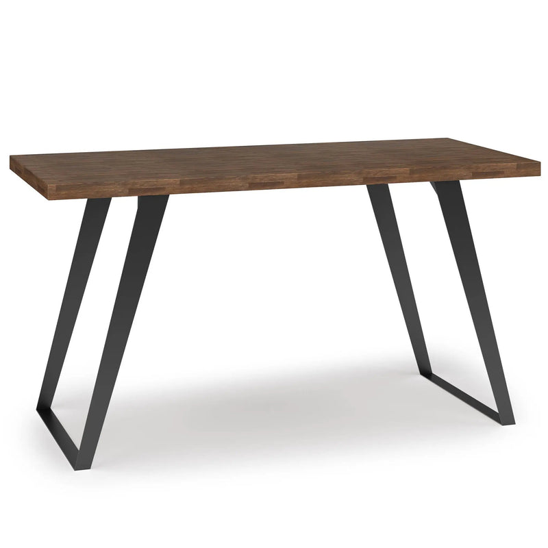 Lowry - Flat Top Desk - Rustic Natural Aged Brown by Unique Piece Furniture