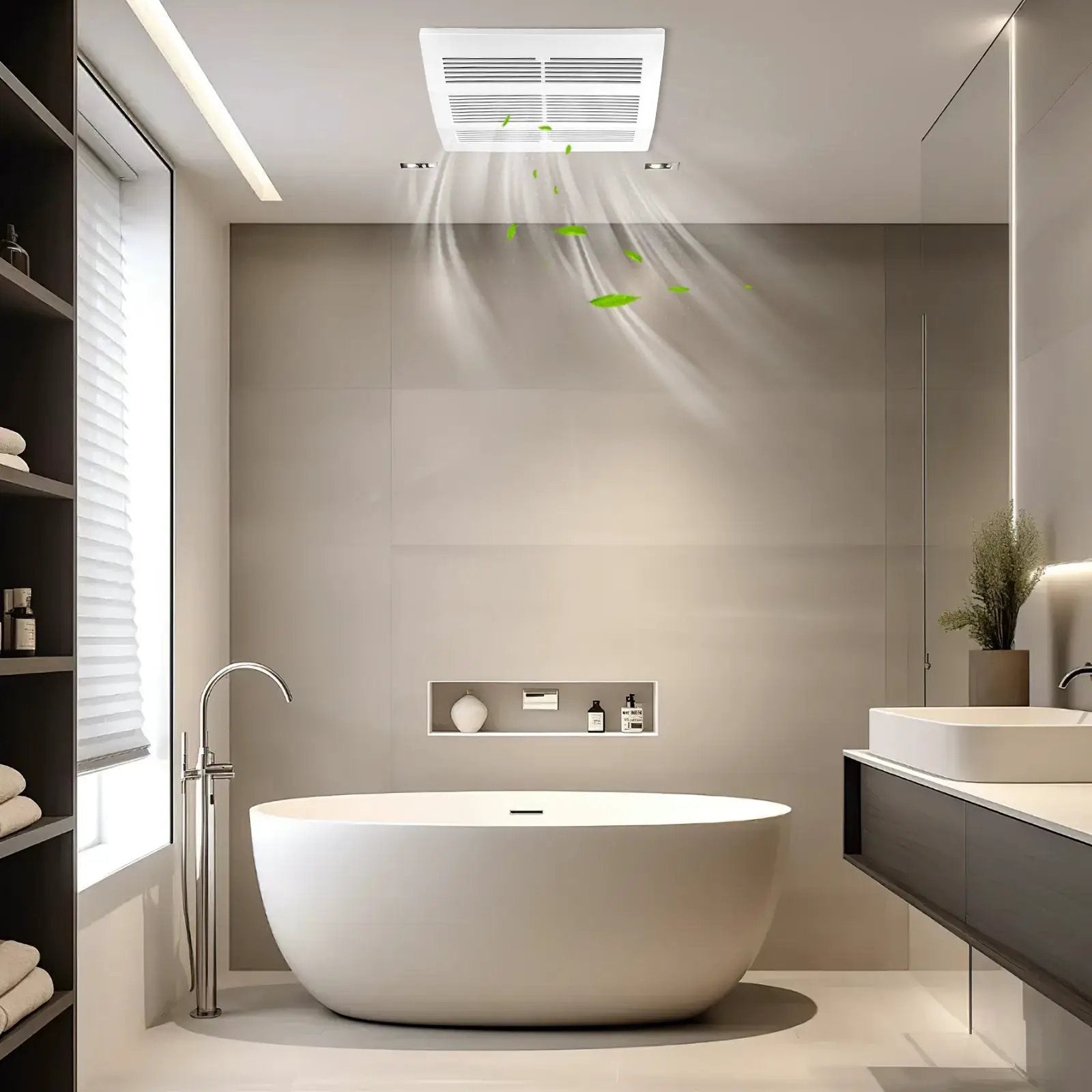 200 CFM Bathroom Exhaust Fan with Metal Housing and 6 Inches Duct for 200 Sq.Ft by DirectDeals