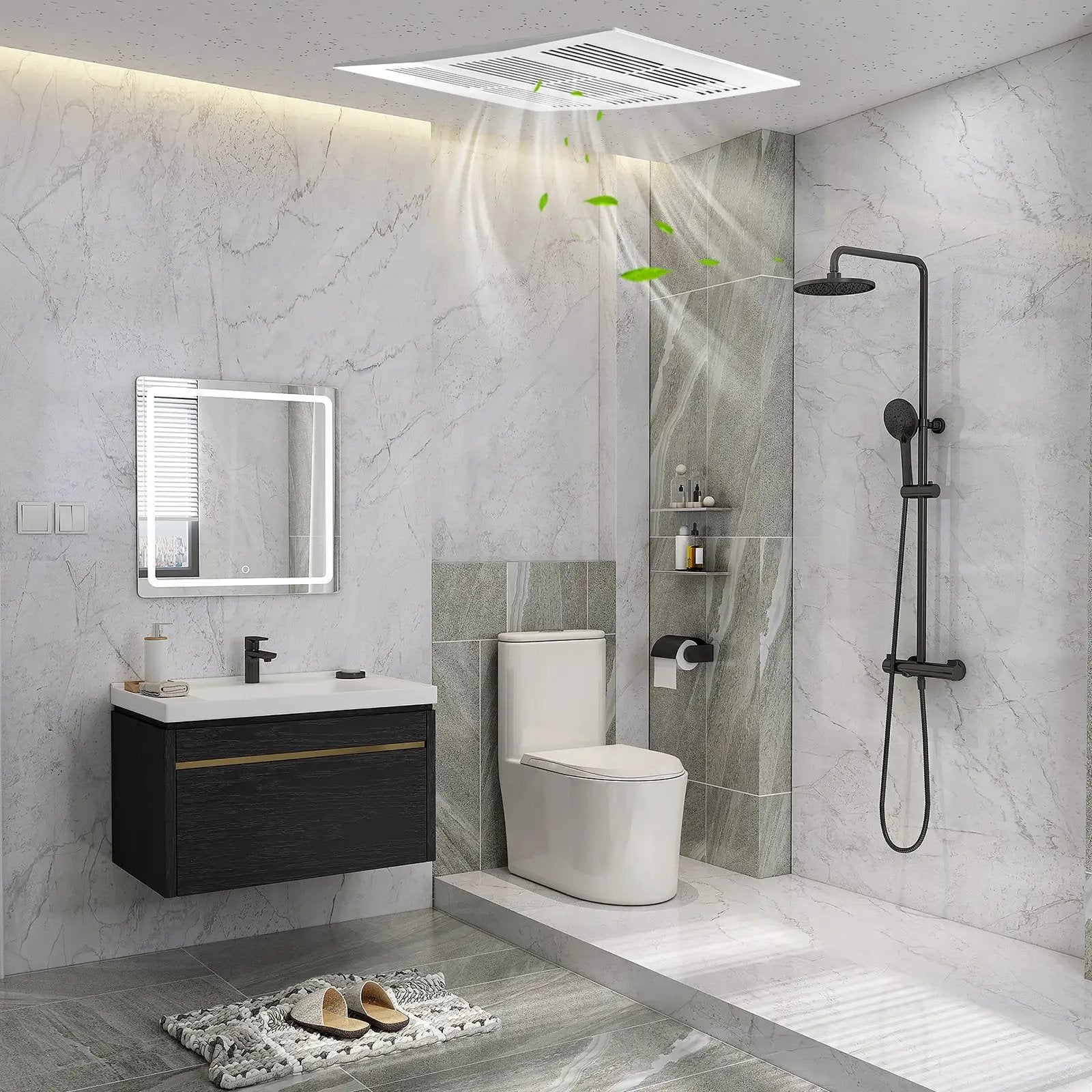 200 CFM Bathroom Exhaust Fan with Metal Housing and 6 Inches Duct for 200 Sq.Ft by DirectDeals