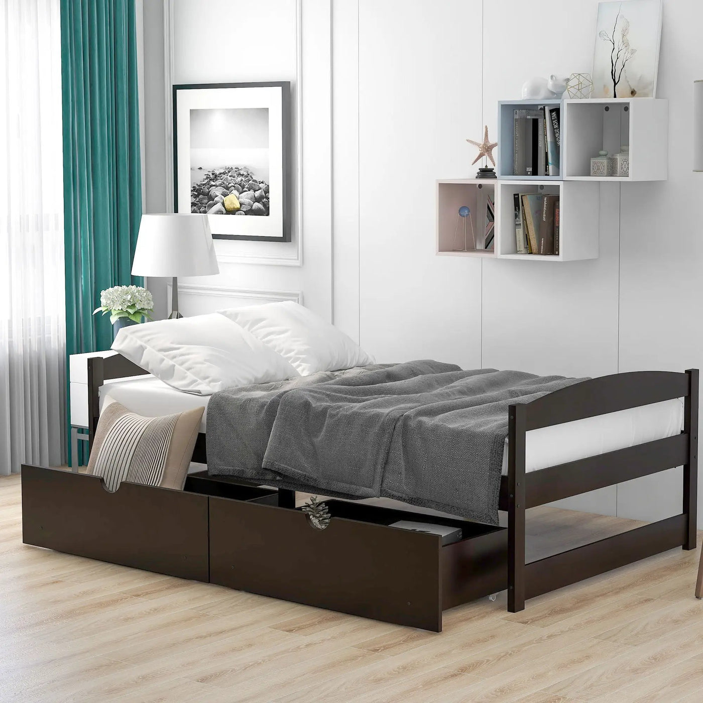 Platform Bed With 2 Drawers by HouseOfZazla