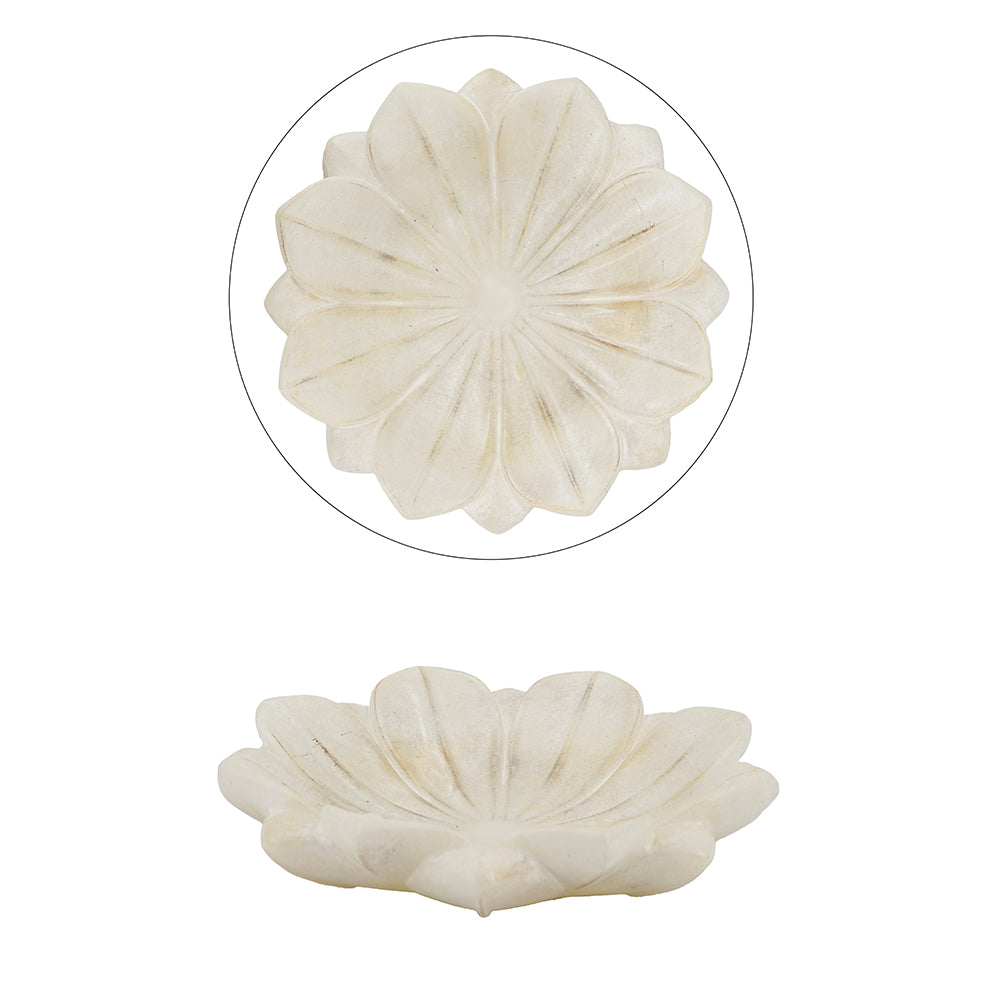 Flower Decorative Bowl - Hand-finished Lotus Bloom, photo 2 of 6