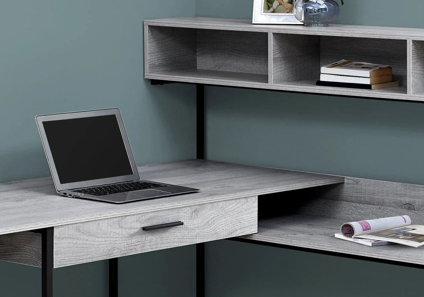 L-Shaped Corner Computer Desk with Storage Drawers by HouseOfZazla