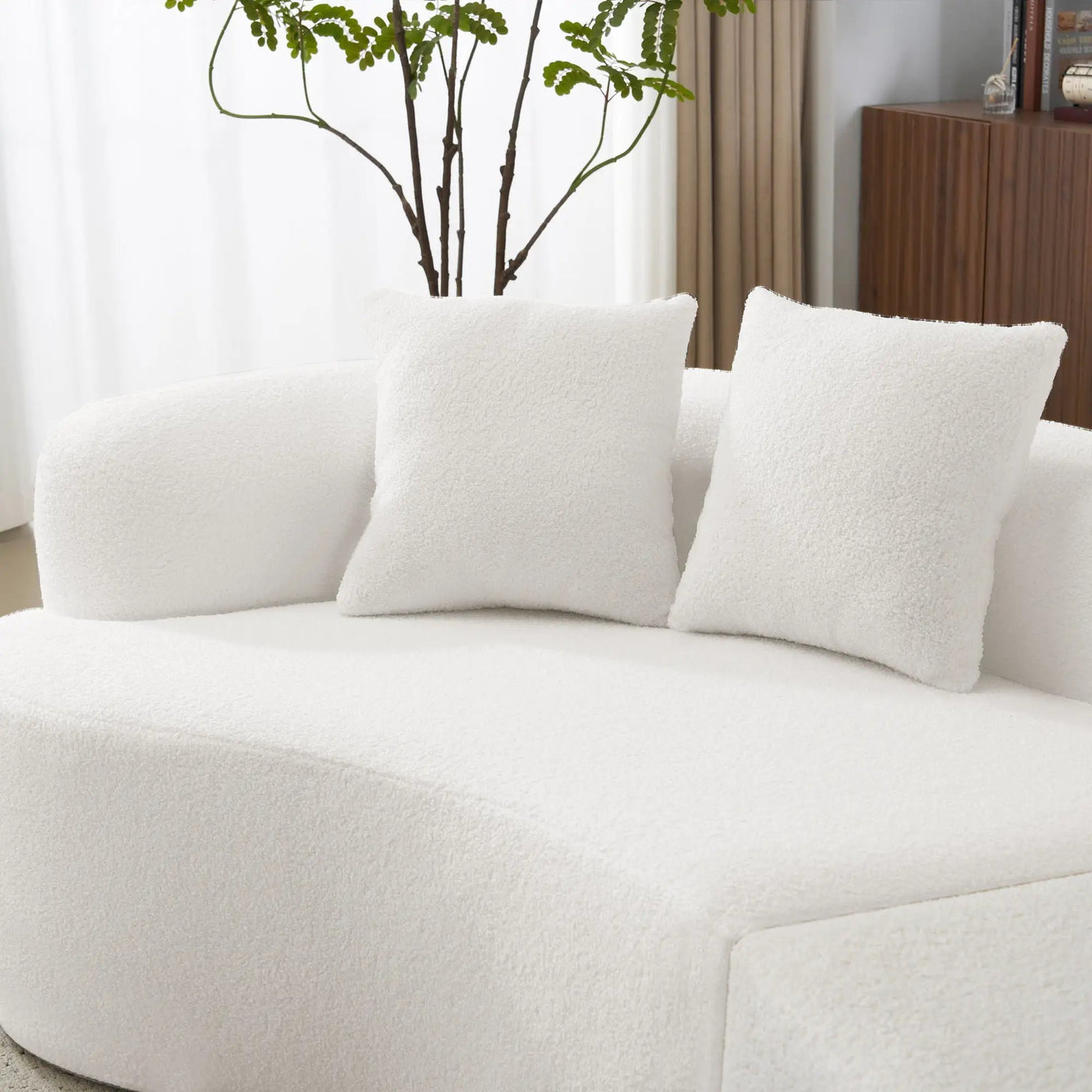 Curved 4 Seater Full Compression Sponge Sofa by HouseOfZazla