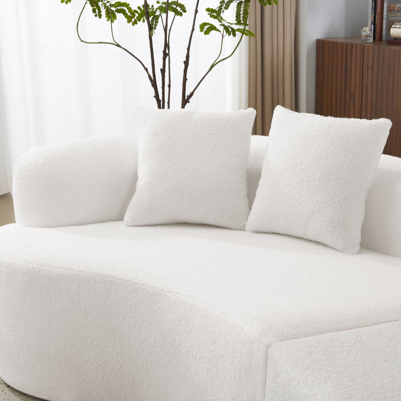 Curved 4 Seater Full Compression Sponge Sofa by Unique Piece Furniture
