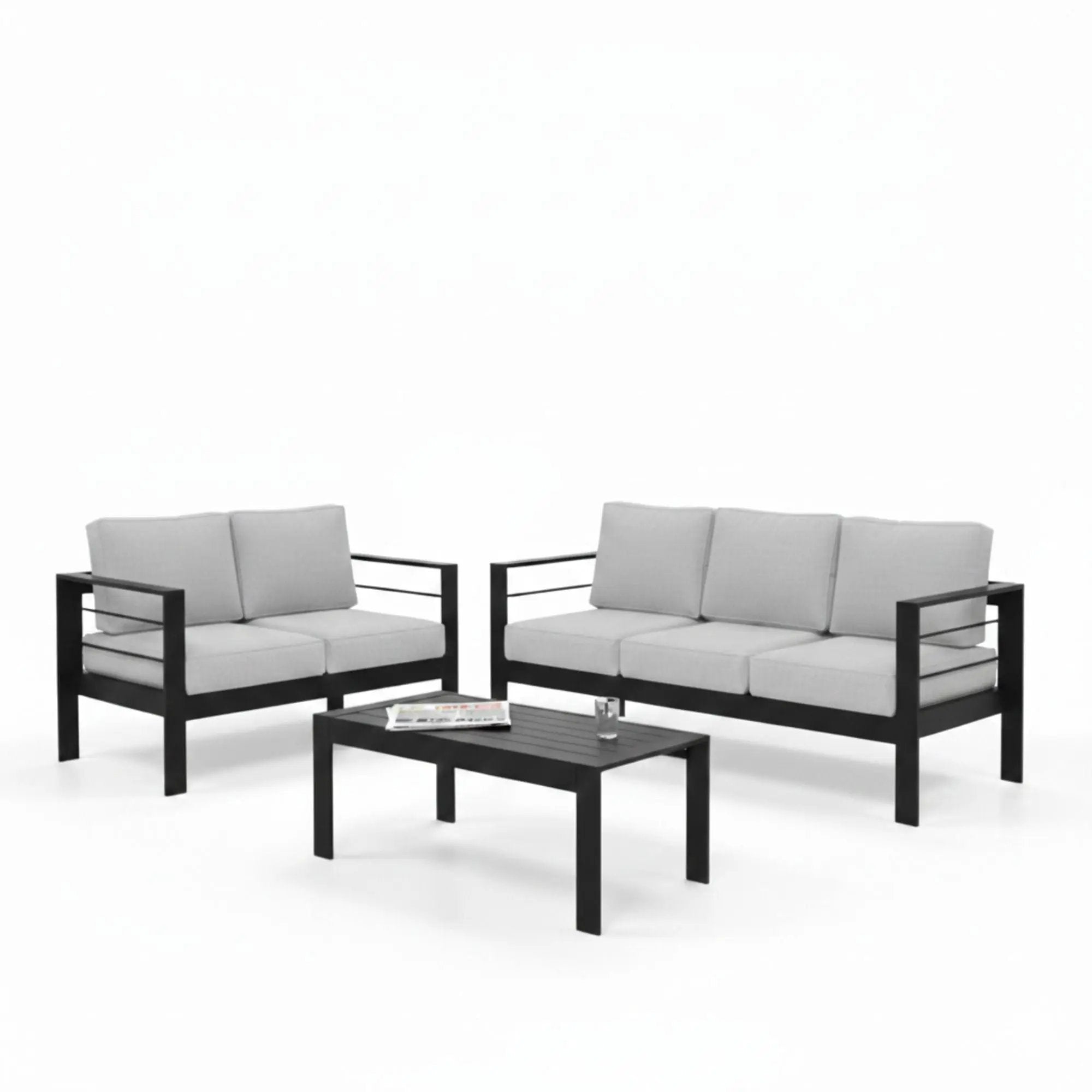 Outdoor Patio Set, All-Weather With Thick Cushions by HouseOfZazla