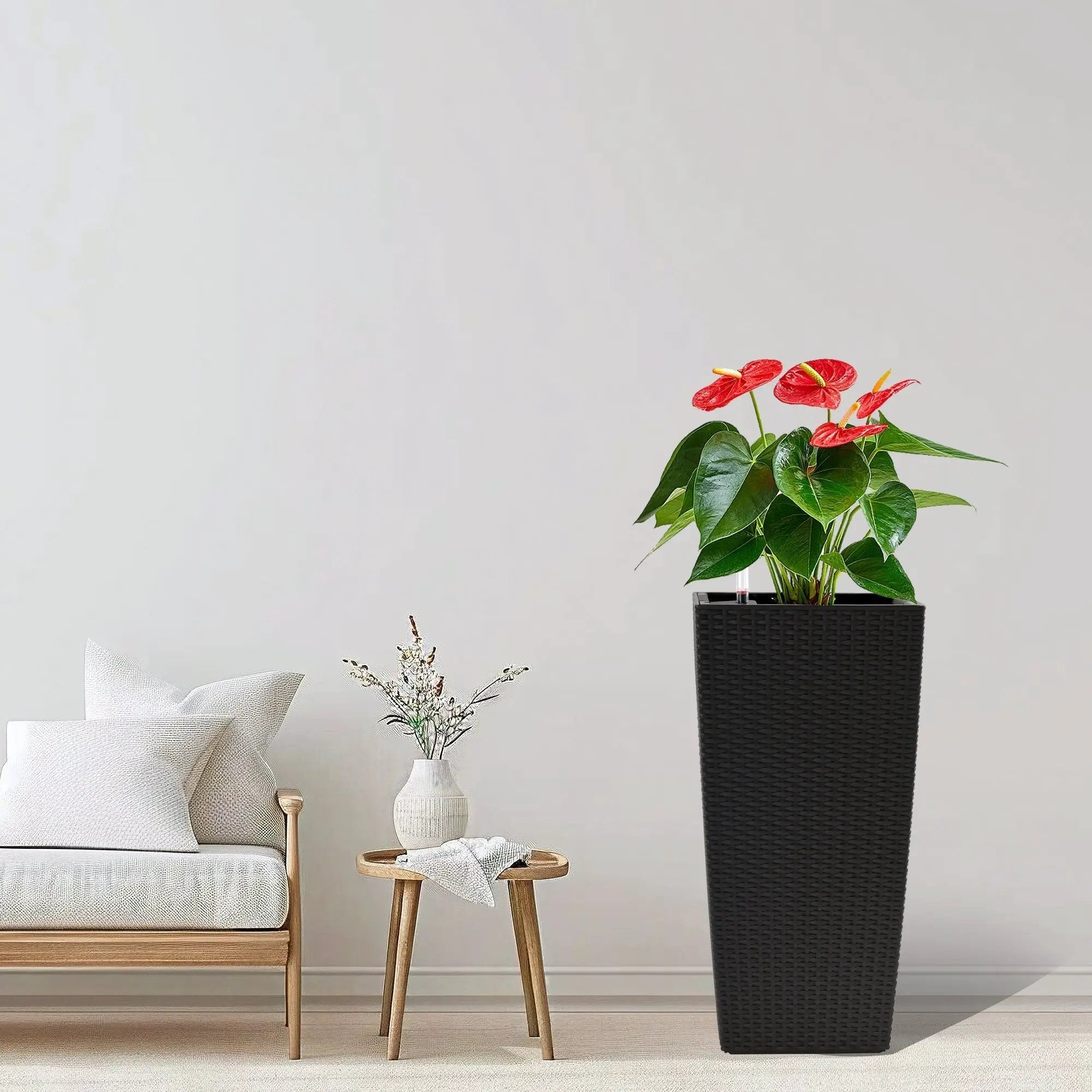 Pack of 2 Square Planters with Automatic Watering System by HouseOfZazla