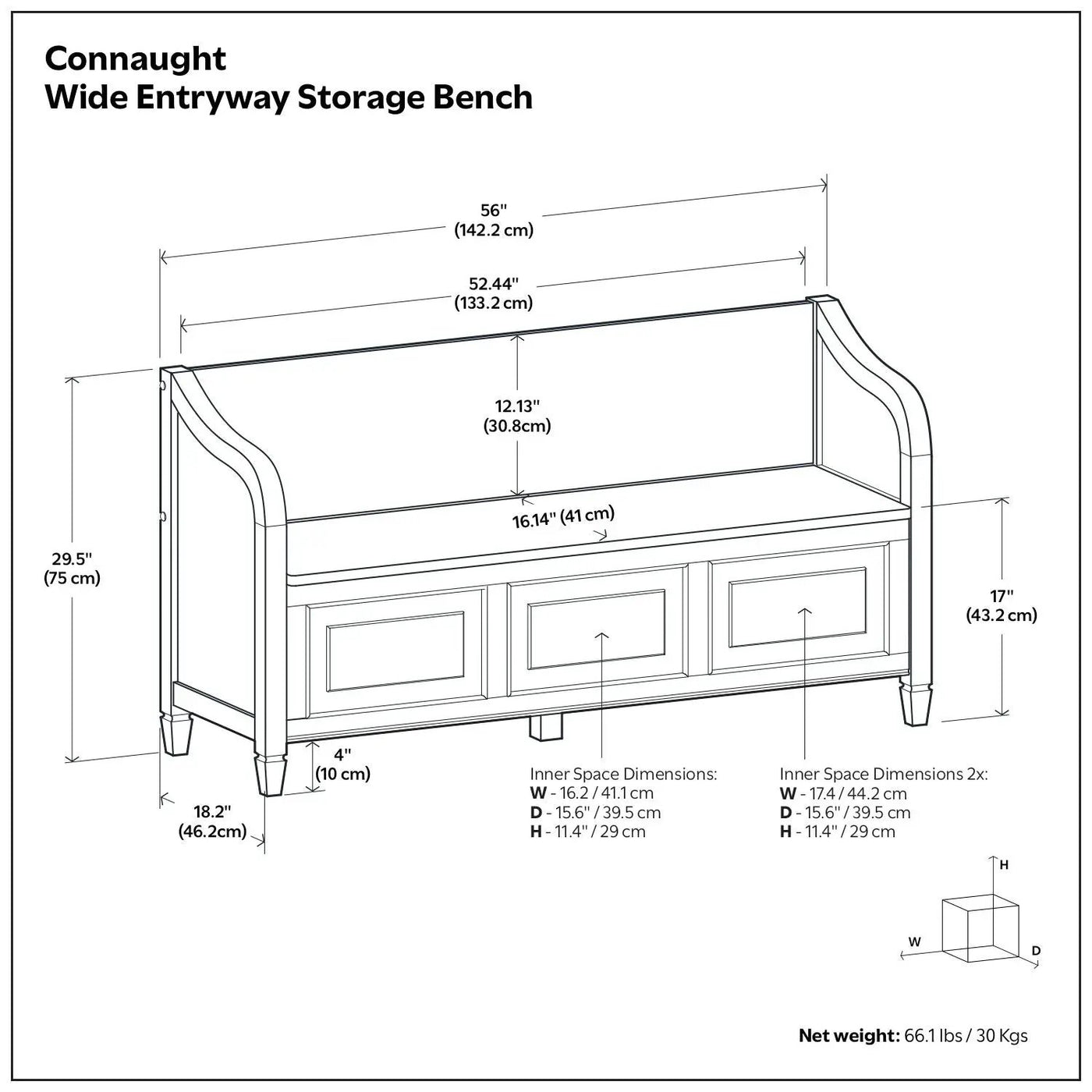 Connaught - Storage Bench by HouseOfZazla