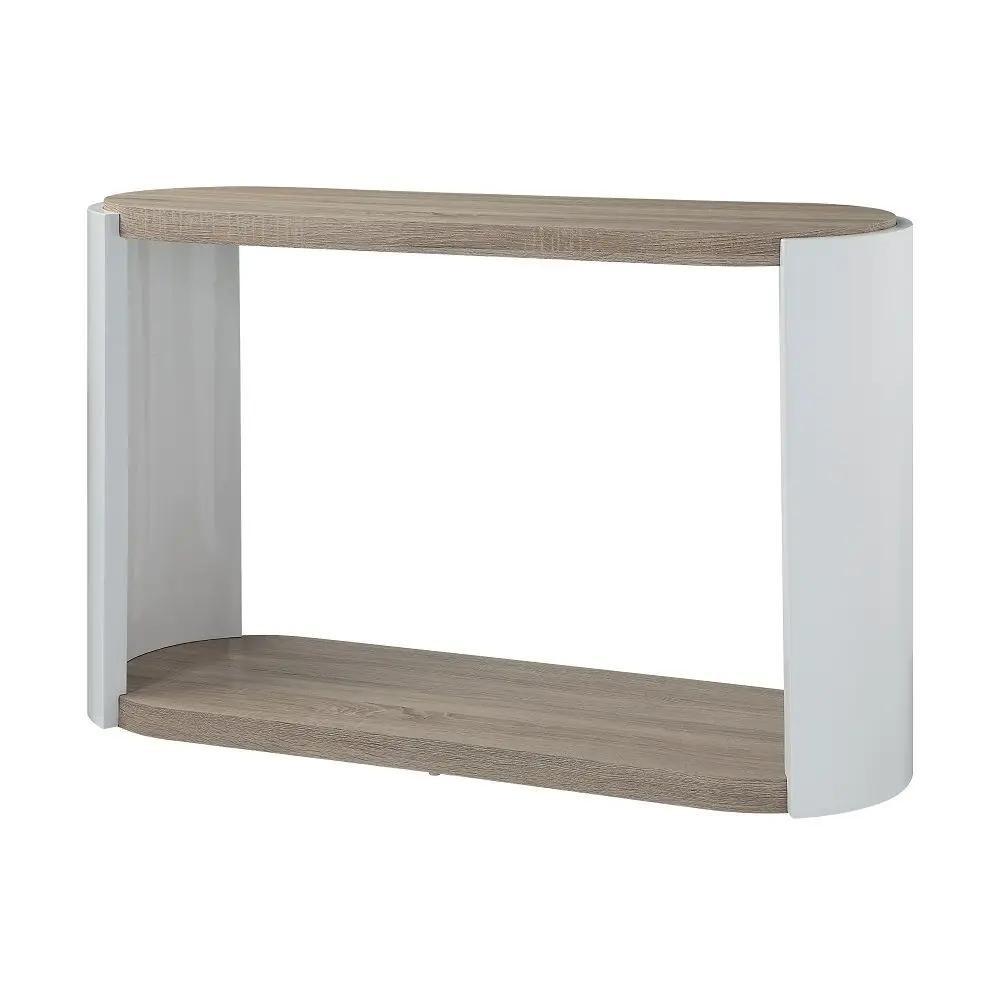 Zoma - Sofa Table - Oak & White High Gloss by Unique Piece Furniture