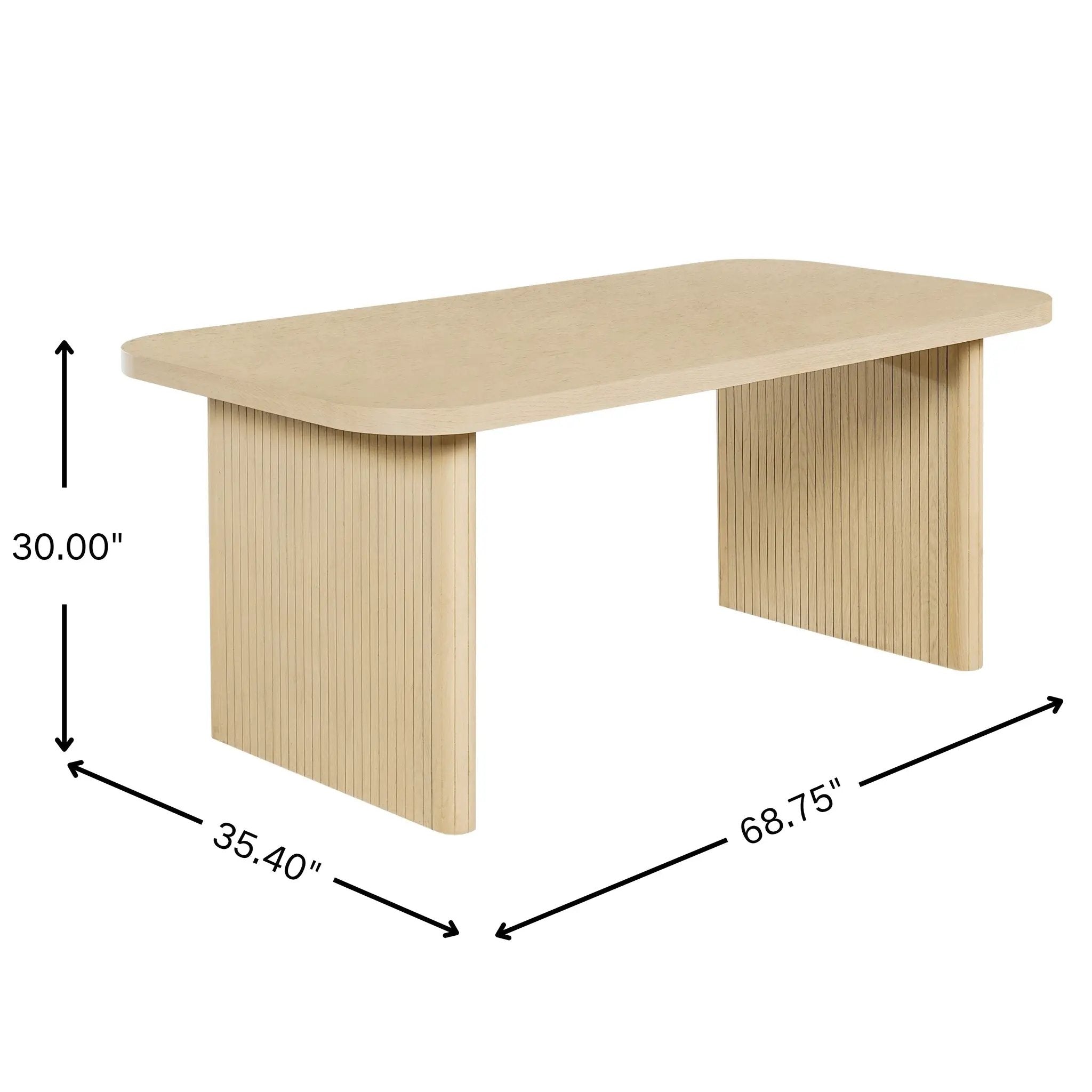 Natural Oak Veneer Dining Table by HouseOfZazla