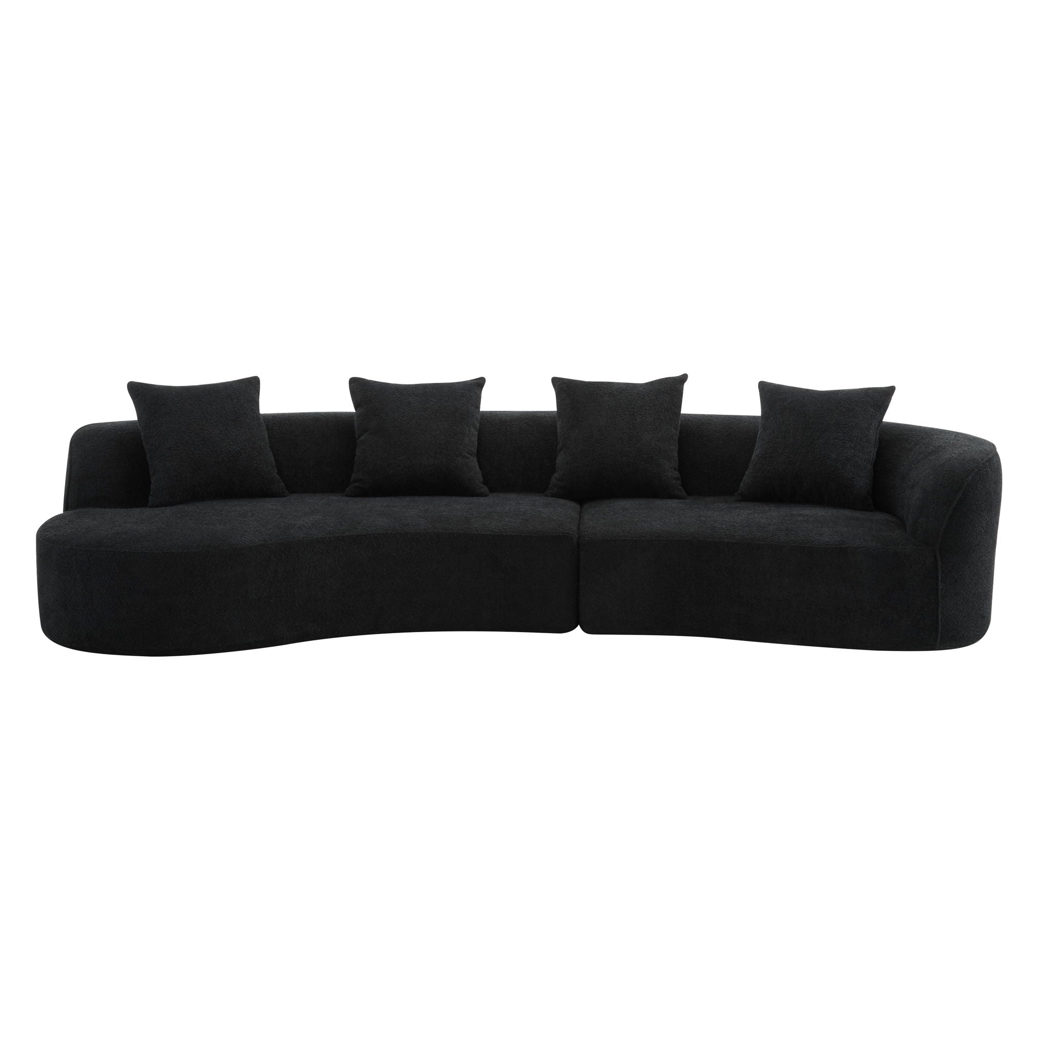 Elegant Curved Sectional Sofa With Full Foam Comfort by HouseOfZazla