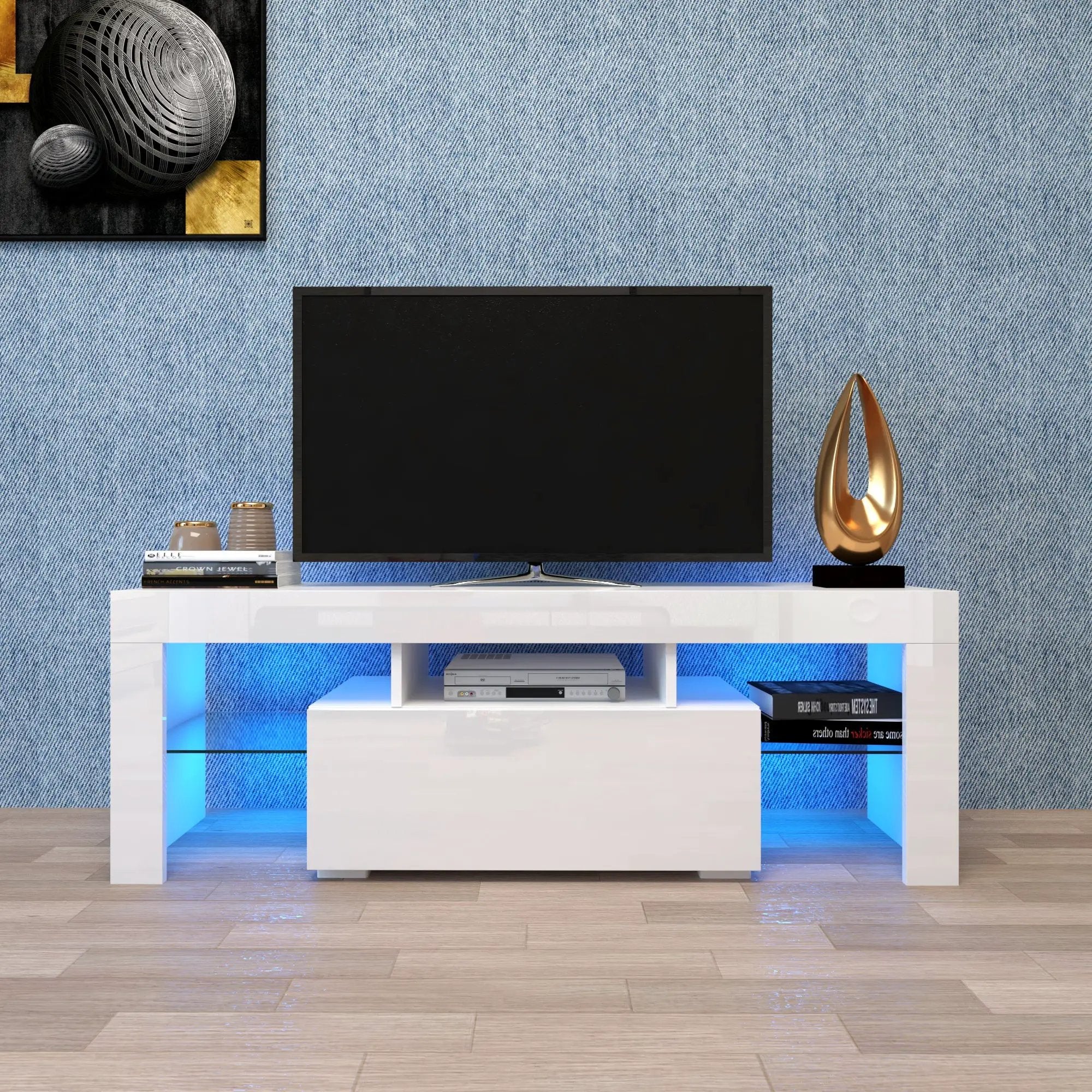 Entertainment TV Stand with LED Light by HouseOfZazla