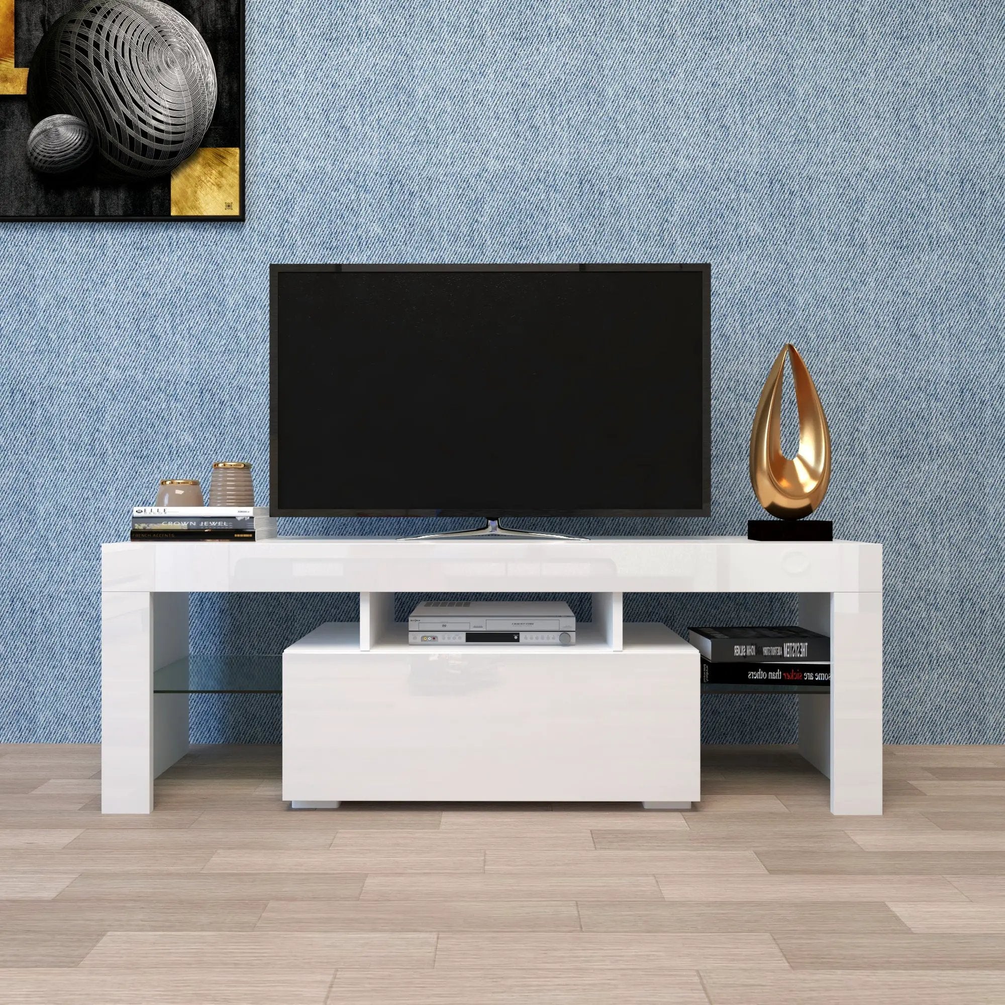 Entertainment TV Stand with LED Light by HouseOfZazla