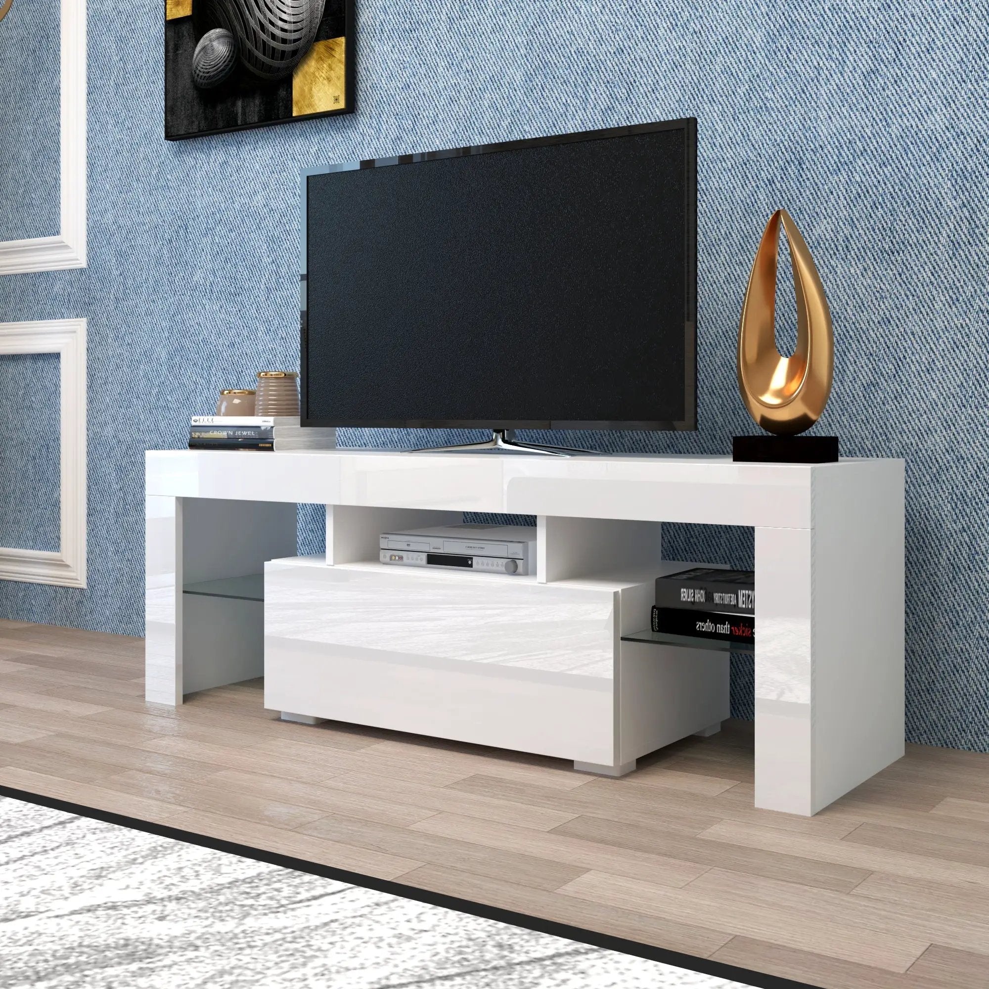 Entertainment TV Stand with LED Light by HouseOfZazla