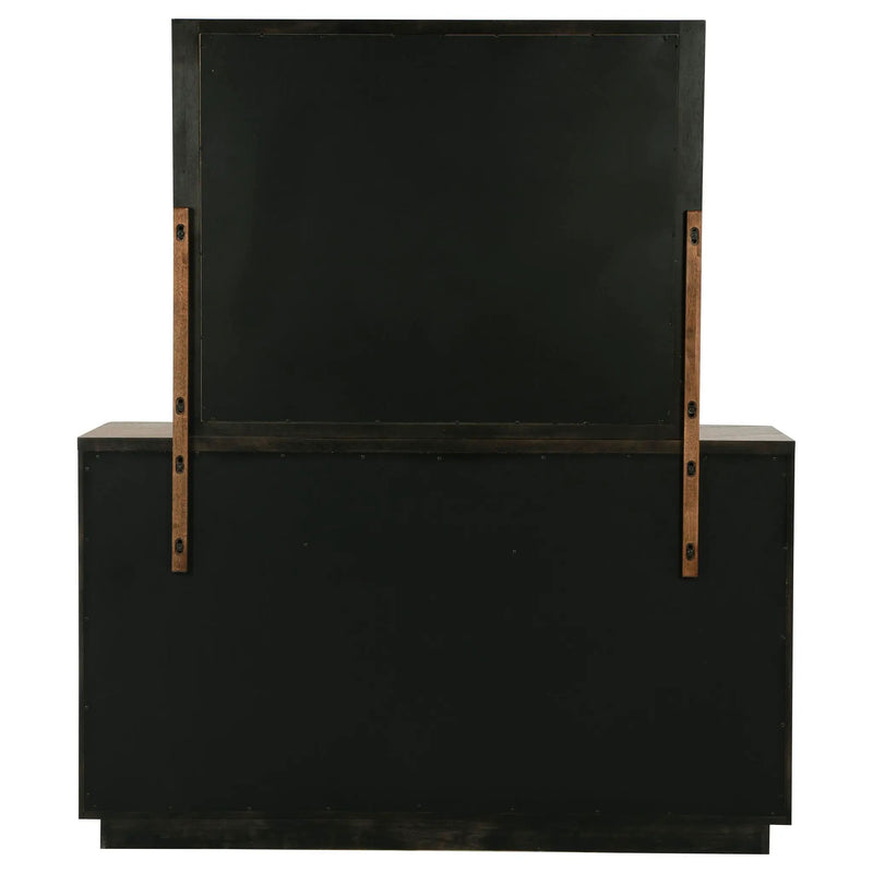 Terrace 6-drawer Dresser and Mirror Ash Brown by Unique Piece Furniture