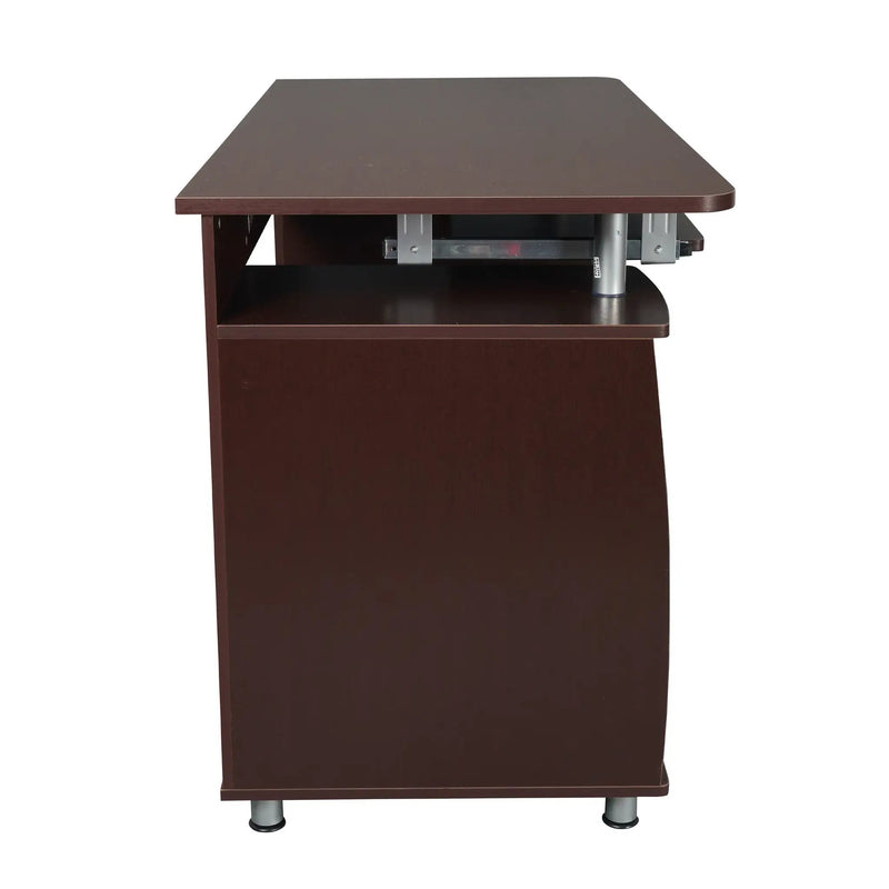 Techni Mobili Complete Workstation Computer Desk with Storage, Chocolate by HouseOfZazla