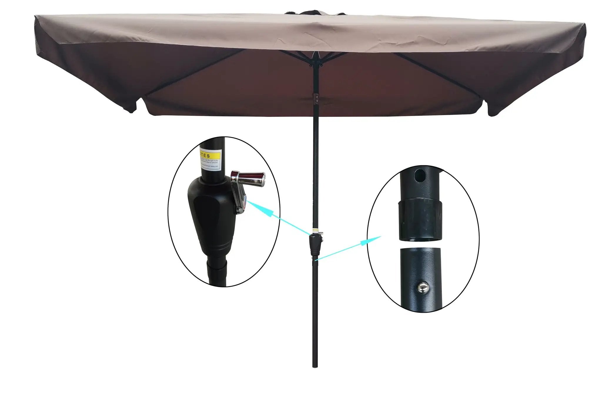 10 x 6.5ft Rectangular Patio Umbrella by HouseOfZazla
