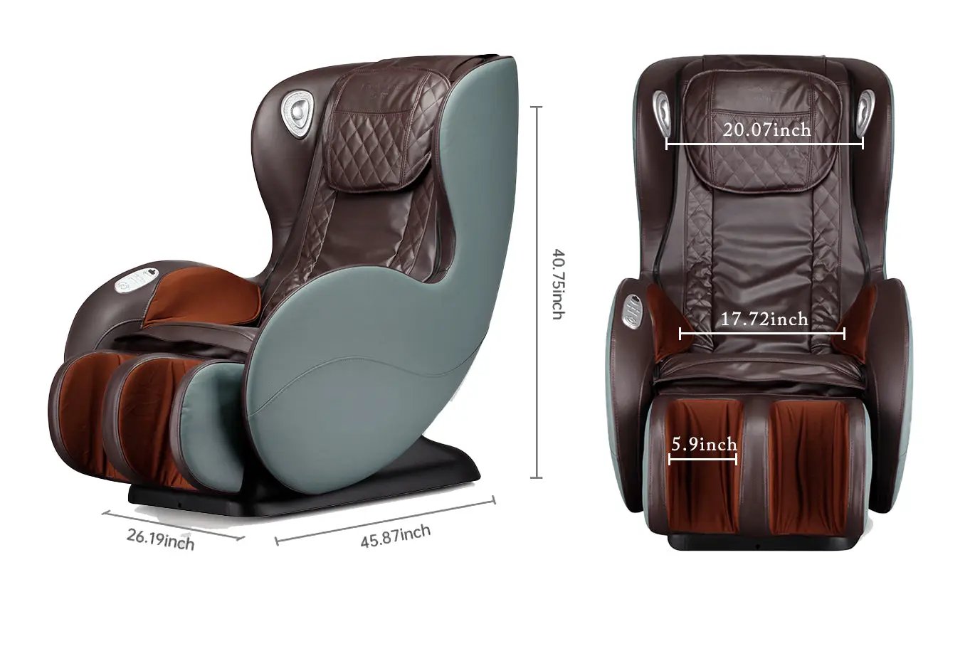 Massage Chairs SL Track Full Body Recliner with Bluetooth Speaker by HouseOfZazla