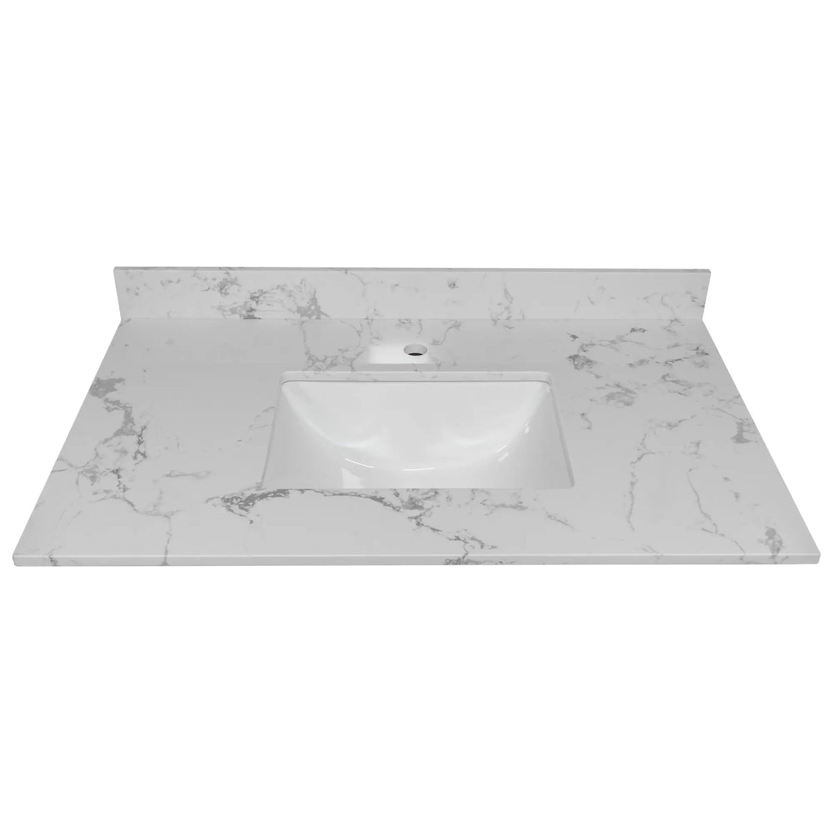 Montary 37-Inch Bathroom Vanity Top in Stone Carrara by HouseOfZazla