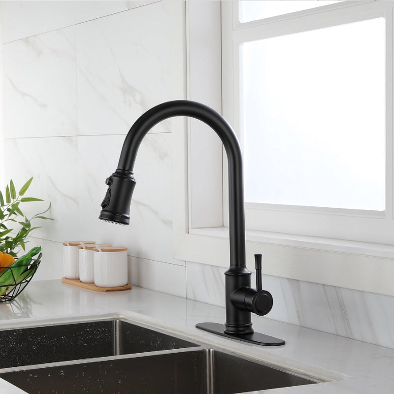 Touch Kitchen Faucet with Pull Down Sprayer - Matte Black, photo 2 of 8