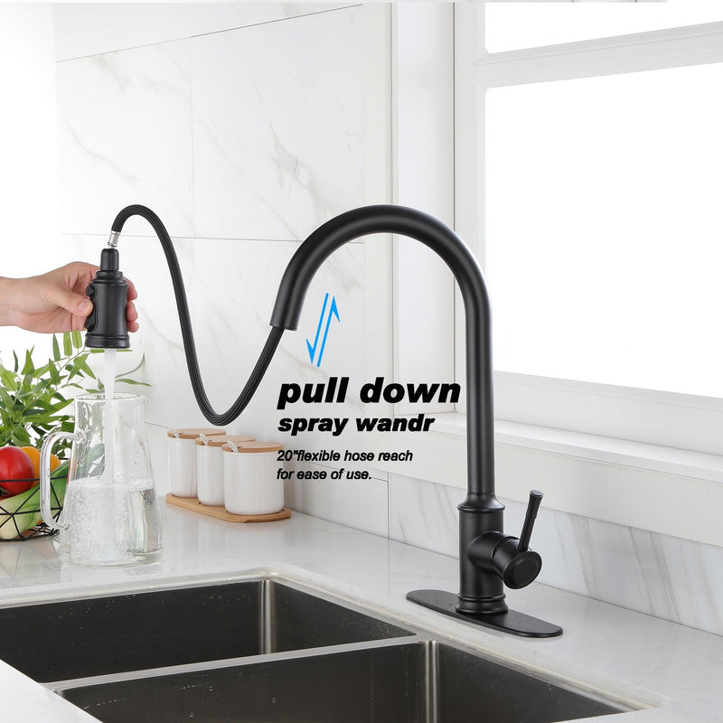 Touch Kitchen Faucet with Pull Down Sprayer - Matte Black, photo 3 of 8
