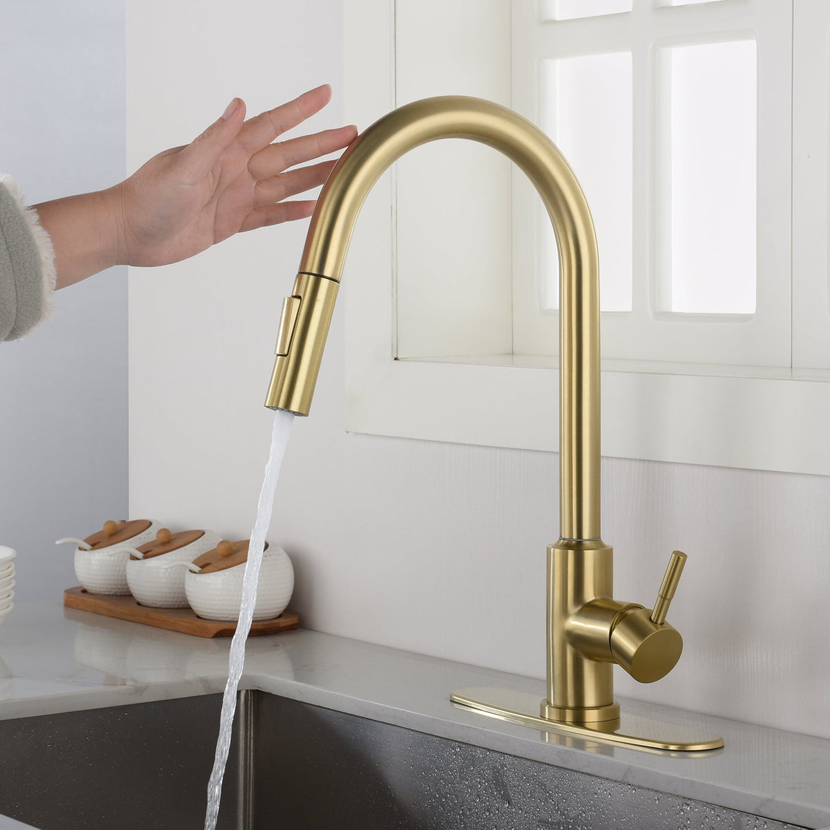 Touch Kitchen Faucet with Pull Down Sprayer - Stainless Steel, photo 3 of 10