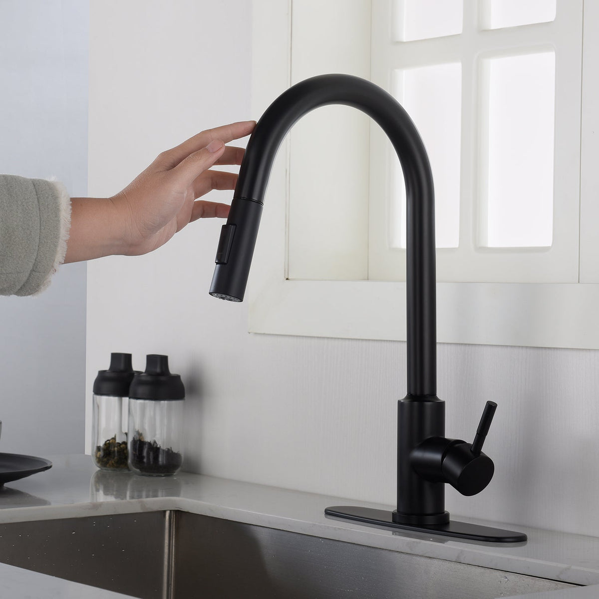 Touch Kitchen Faucet with Pull Down Sprayer - Stainless Steel, photo 10 of 10
