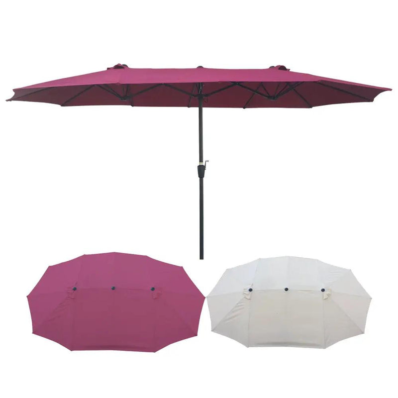 15Ft x 9Ft Double-Sided Patio Umbrella by HouseOfZazla